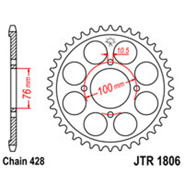 JT JT Rear Sprockets R/W 1806-47 SUZ (803)